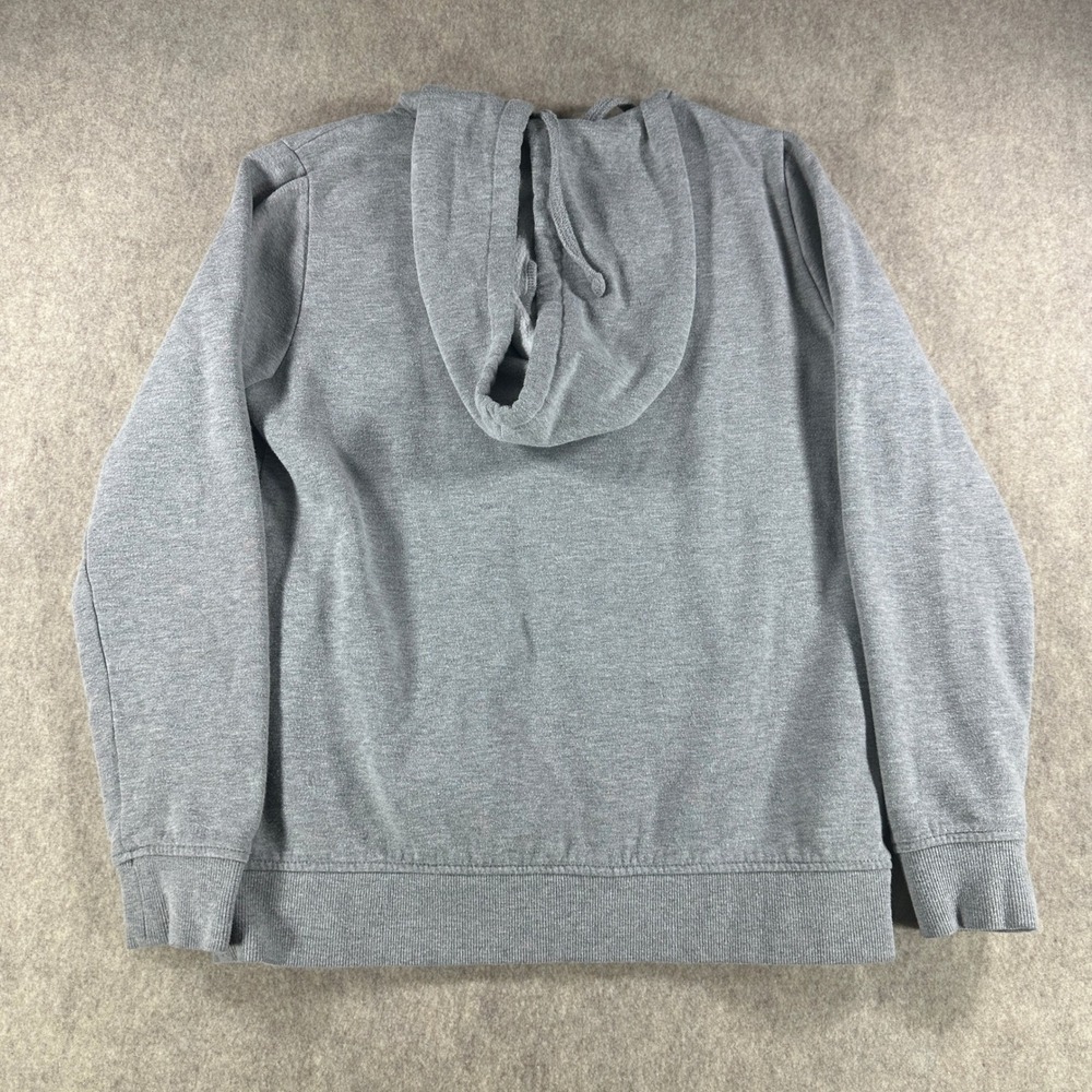 Vans Womens Pullover Hoodie Gray Pink Logo Fleece Skate Sweatshirt Size Small - Picture 3 of 5